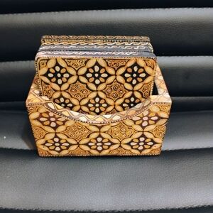 Artisan Brown Patterned Coasters